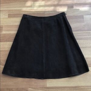 Dolce Gabbana J&ANS brown leather suede  Y2K 90s skirt 38